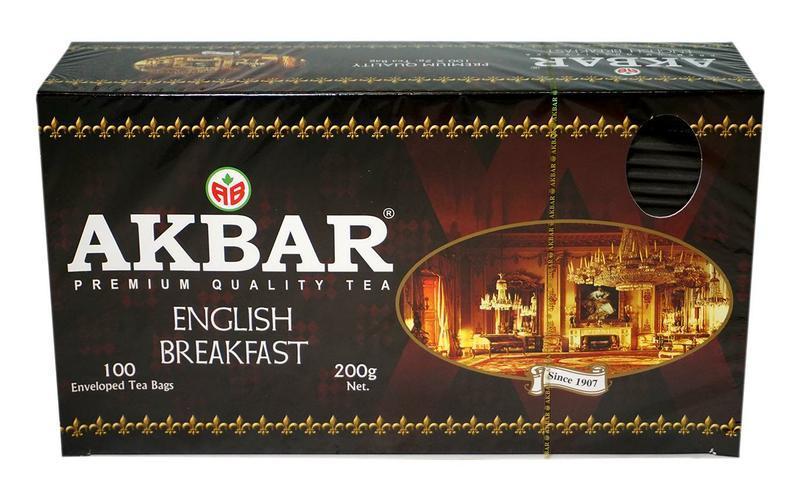 TEA AKBAR BLACK ENGLISH BREAKFAST 100 BAG
