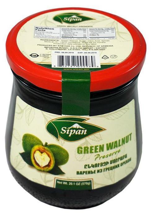 PRESERVE SIPAN GREEN WALNUT 570G