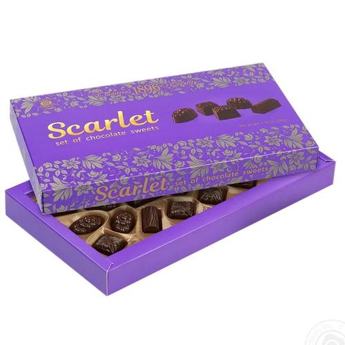 CANDY GIFT BOX CHOCOLATE SCARLET 220G