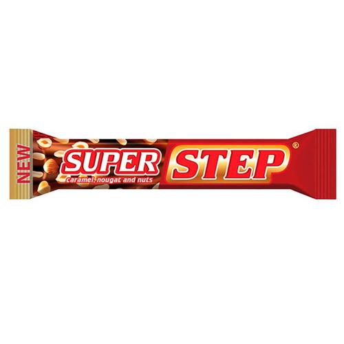 CANDY SUPER STEP W/CARAMEL NOUGAT & NUTS CHOCOLATE BY LB