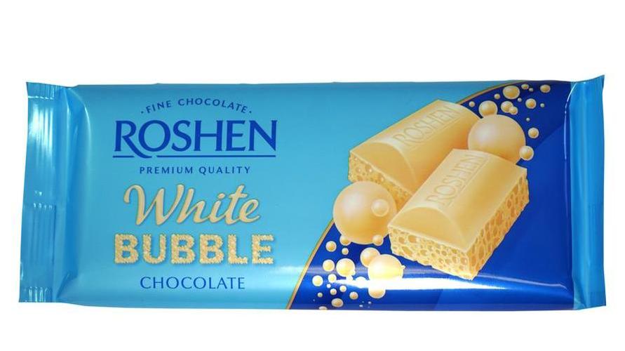 CHOCOLATE BAR ROSHEN WHITE AERATED 80G